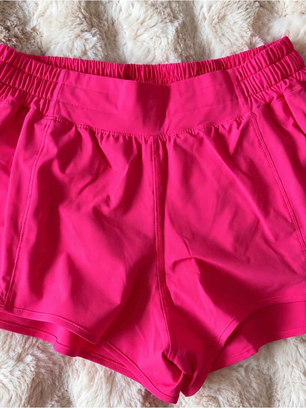 lululemon athletica Hot Pink Athletic Shorts - High Waist Stretch